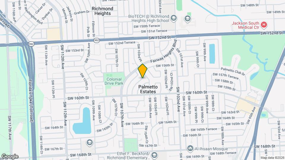 15755 SW 105th Ct Mapa y Detalles de la Ubicación