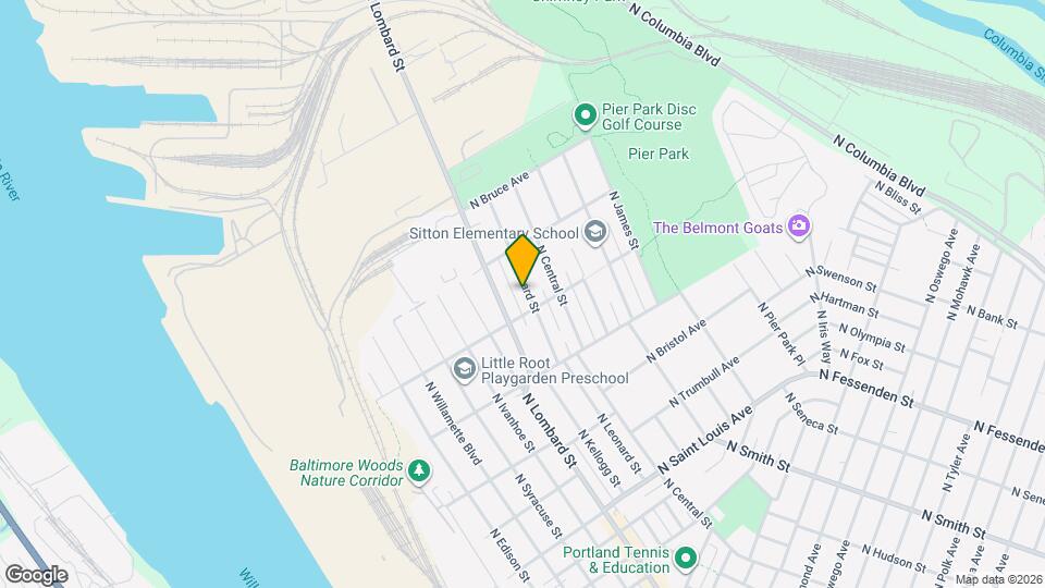 9932 N Leonard St Map and Location Details