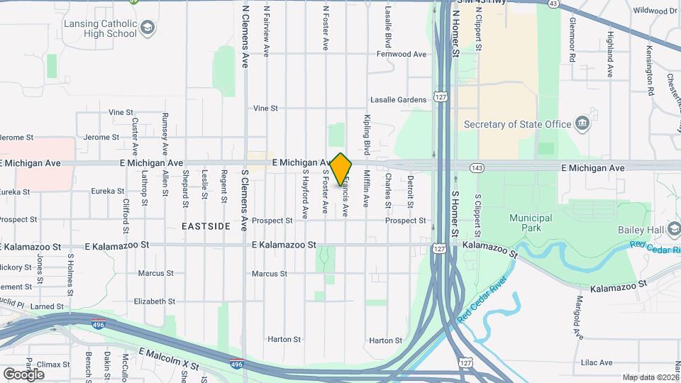 138 S Francis Ave Map and Location Details