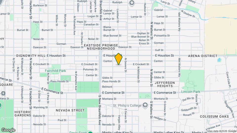 1725 E Crockett St Map and Location Details