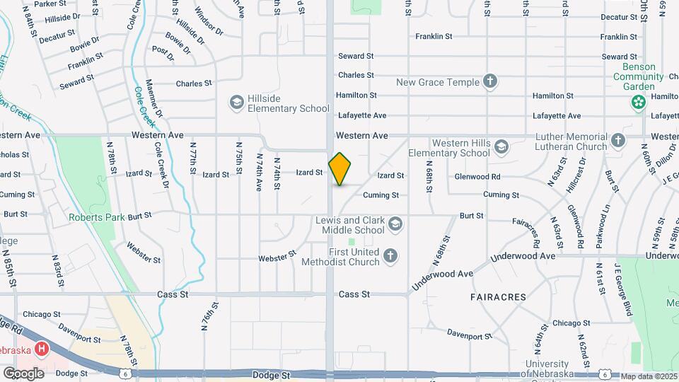 7071 Izard St Map and Location Details
