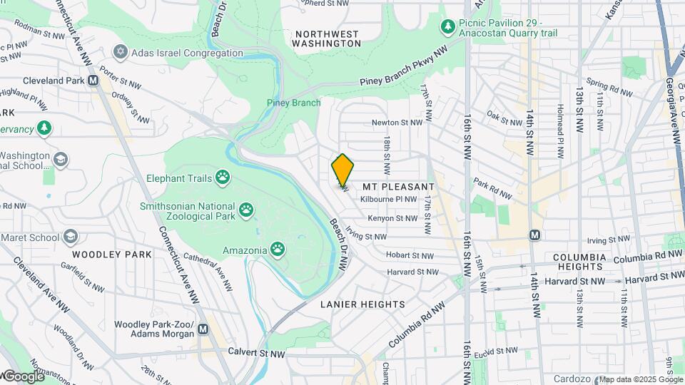 3134 19th St NW, Unit Basement Suite Map and Location Details