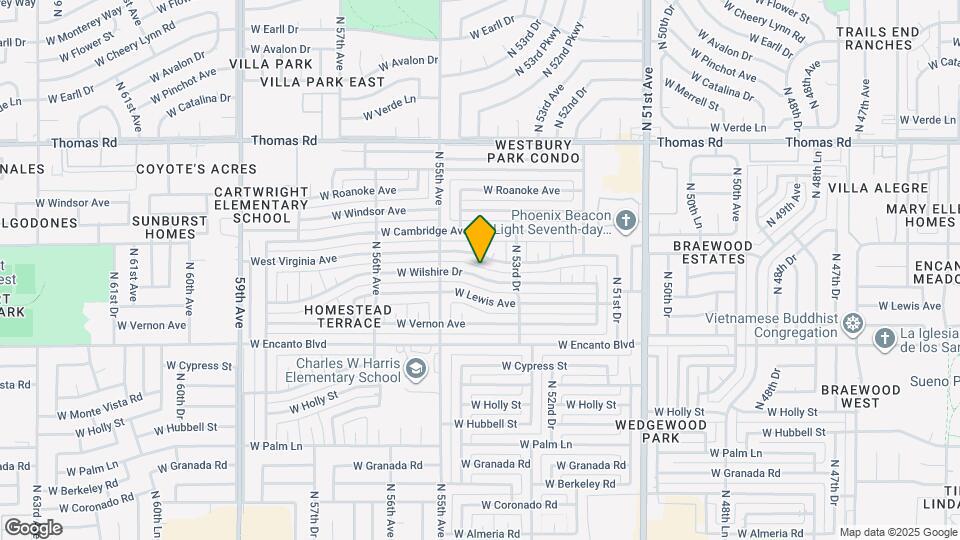 5414 W Wilshire Dr Mapa y Detalles de la Ubicación