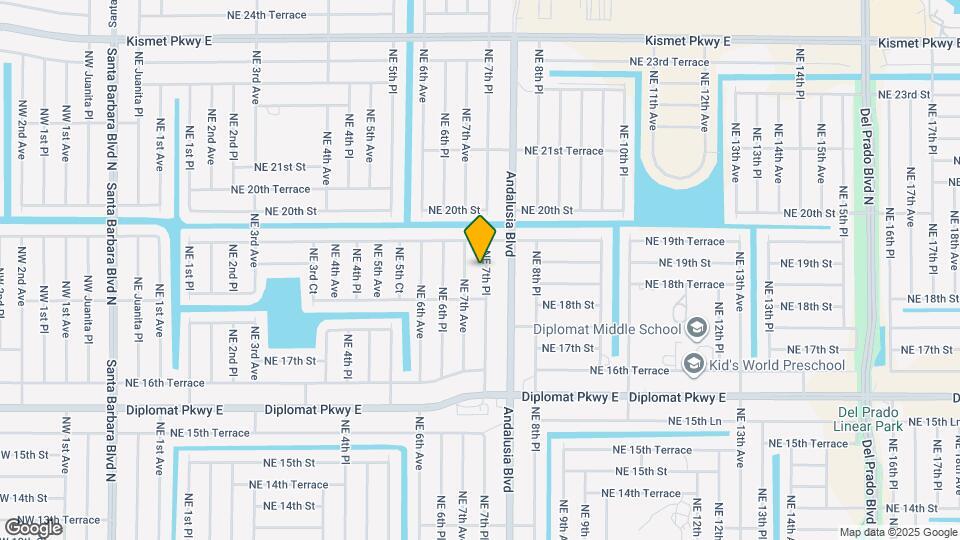 1820 NE 7th Pl Map and Location Details