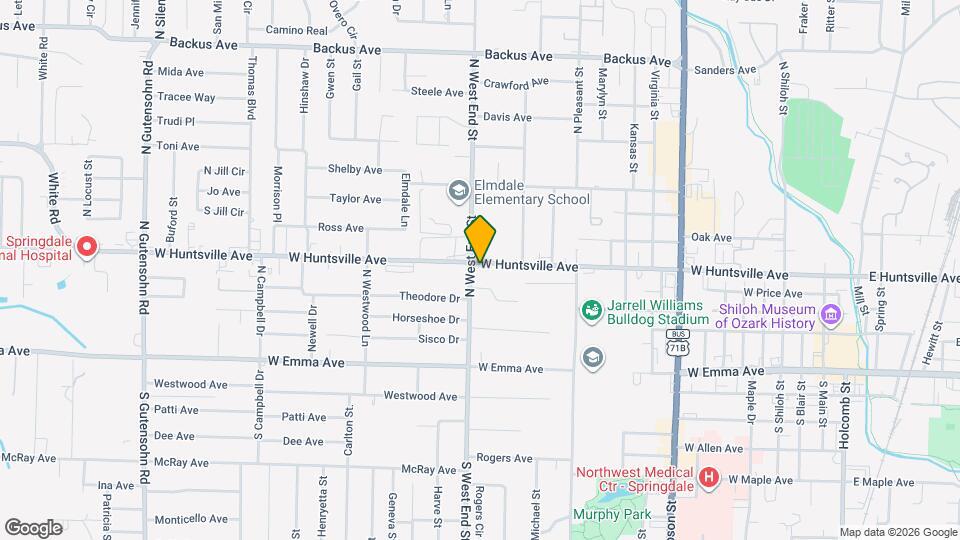 1519 W Huntsville Ave Map and Location Details