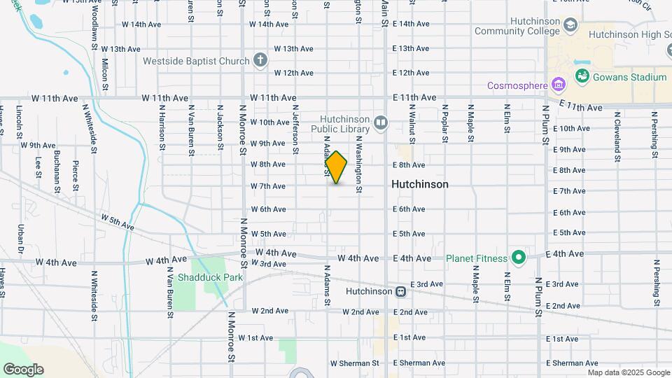 121 W 7th Ave Map and Location Details