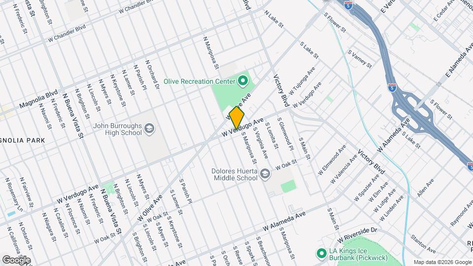 1310 W Verdugo Ave Map and Location Details