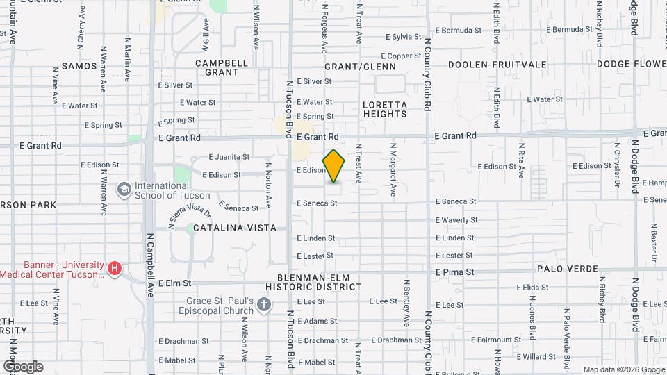 2124 N Forgeus Ave Map and Location Details