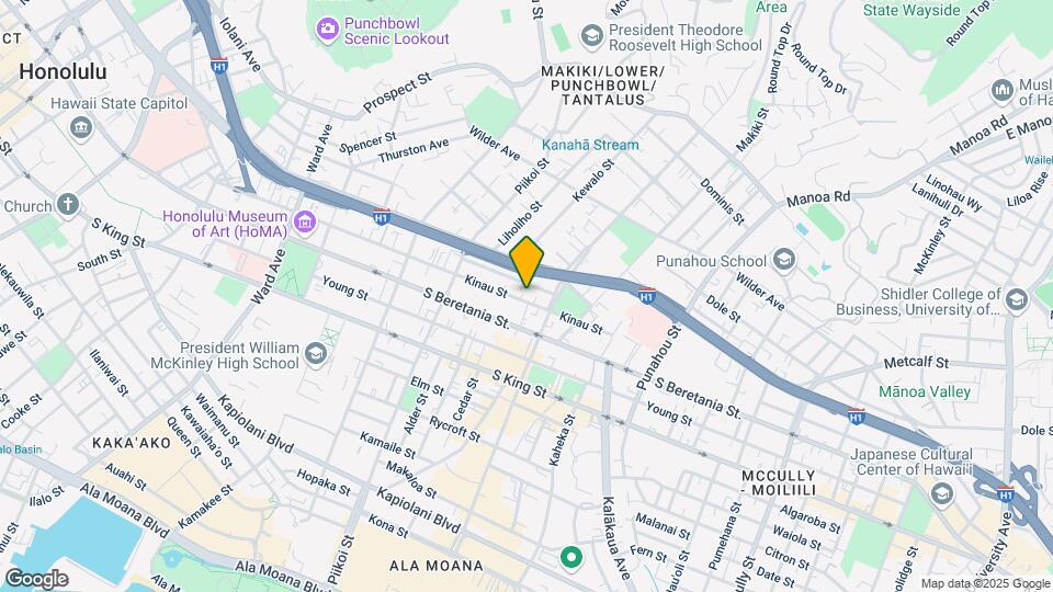 1328 Kinau St Mapa y Detalles de la Ubicación