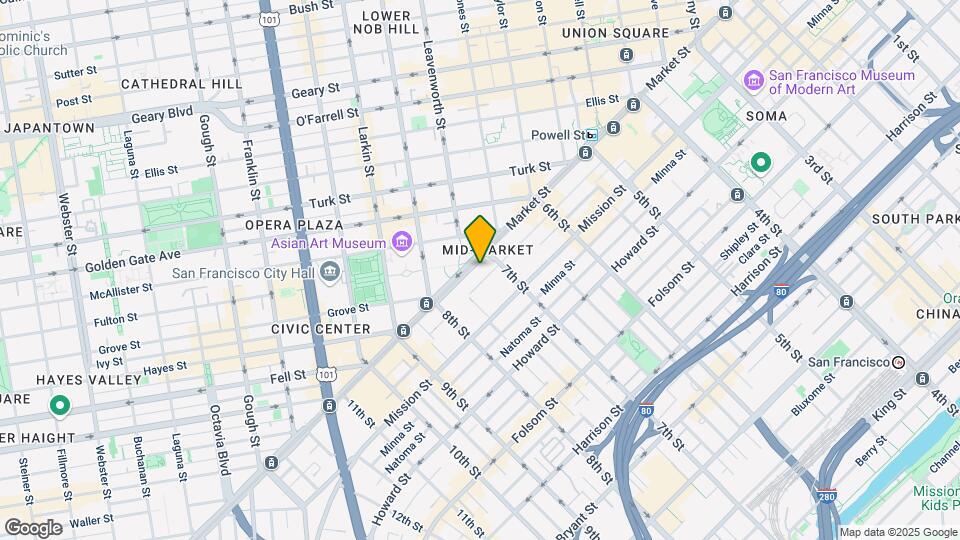1121-1125 Market St Map and Location Details