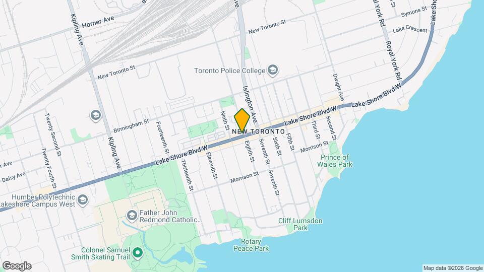 2976 Lake Shore Blvd W Map and Location Details