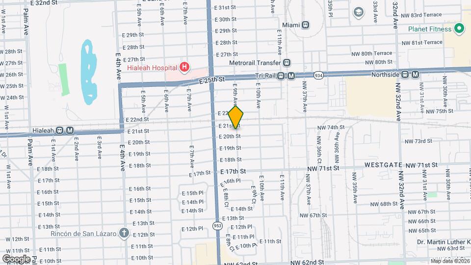 897 E 20th St Map and Location Details