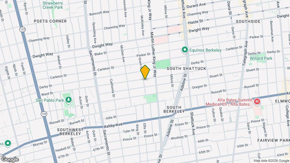 2731 Grant St, Unit #B Map and Location Details