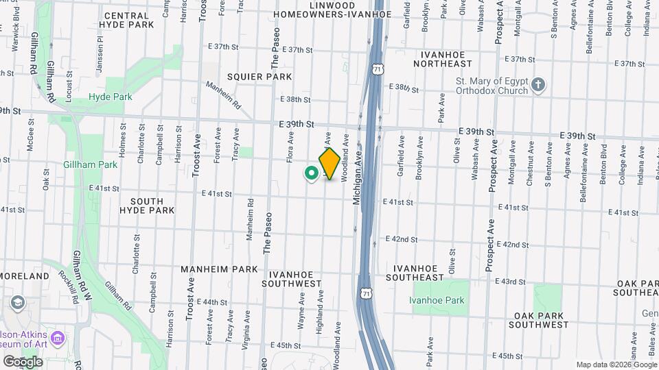 4033 Highland Ave Map and Location Details