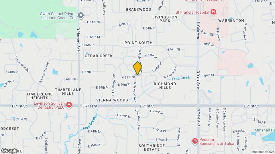 6905 S Oswego Ave Map and Location Details