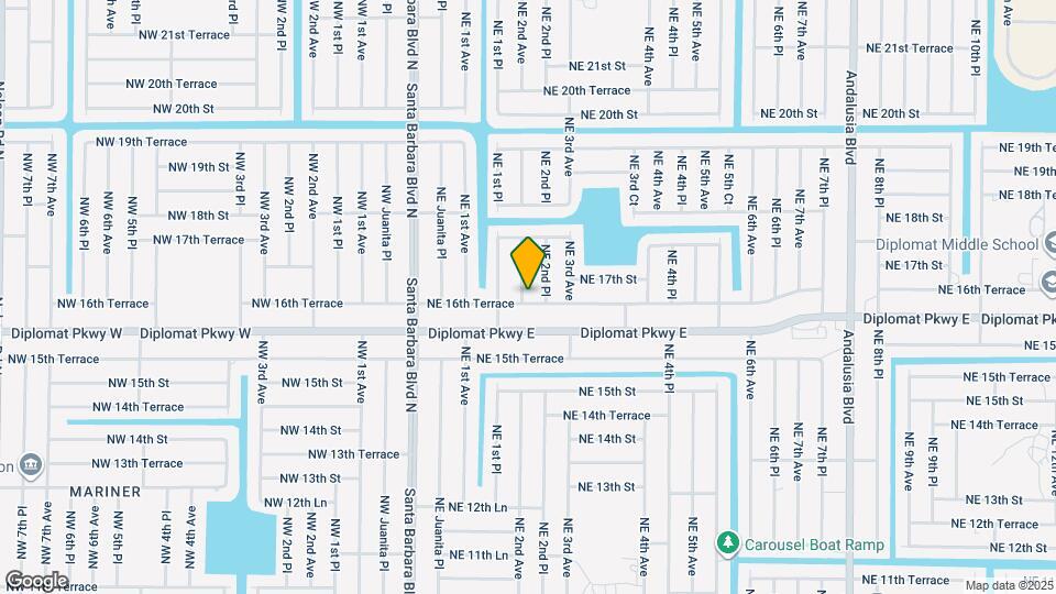 1609 NE 2nd Ave Map and Location Details