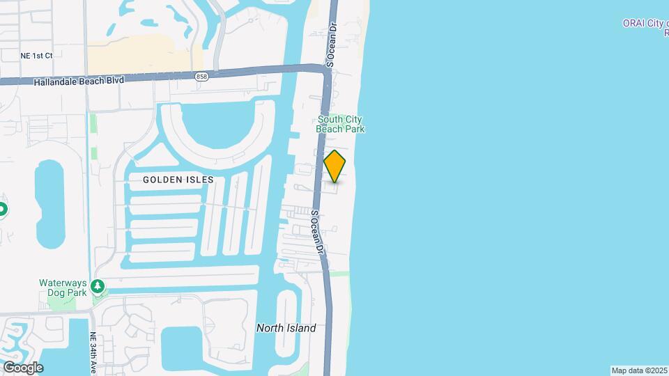 1965 S Ocean Dr, Unit 17D Map and Location Details