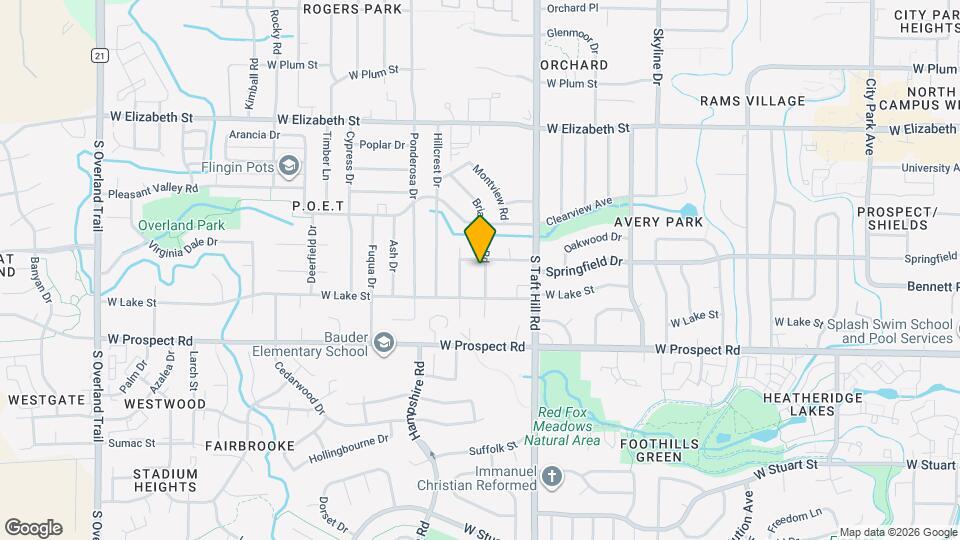 1305 Briarwood Rd Mapa y Detalles de la Ubicación