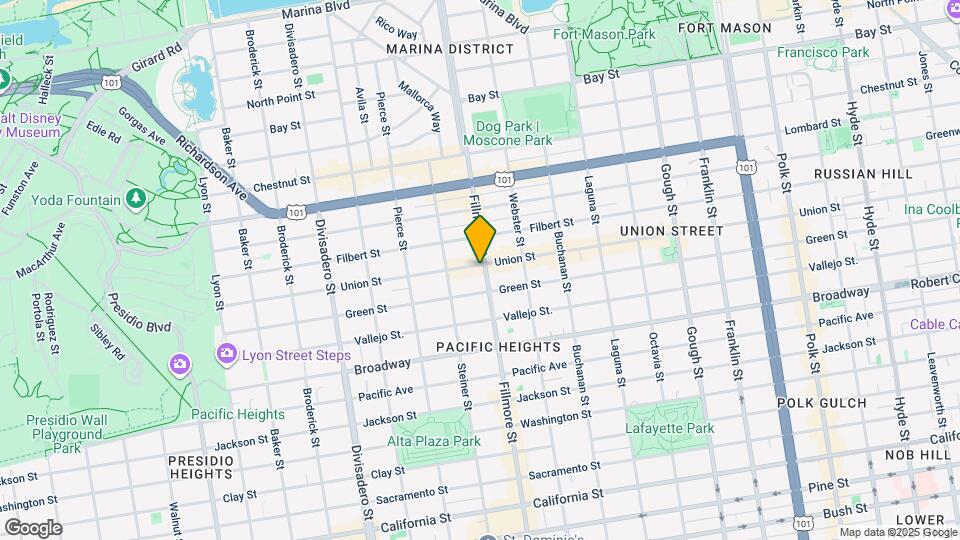 2959 Fillmore St Map and Location Details