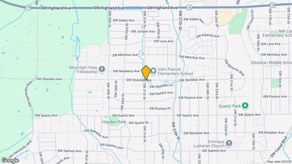 3080 SW Obsidian Ave Map and Location Details