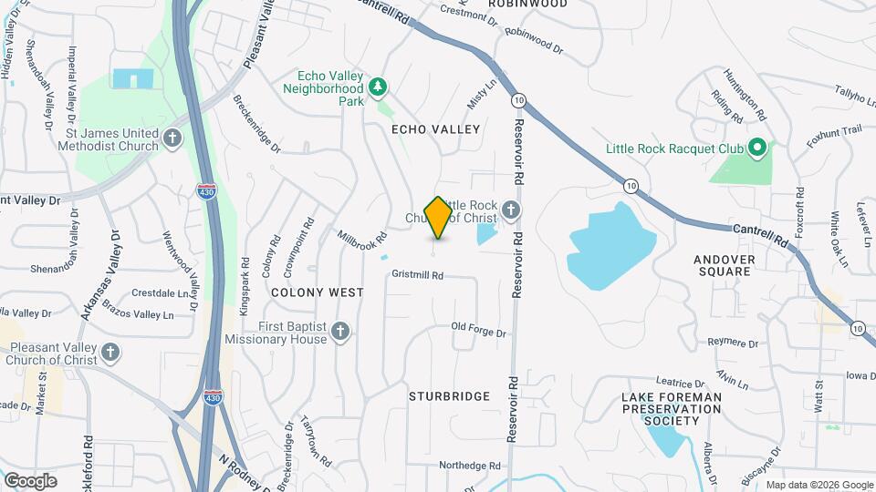 2521 Echo Valley Dr Map and Location Details