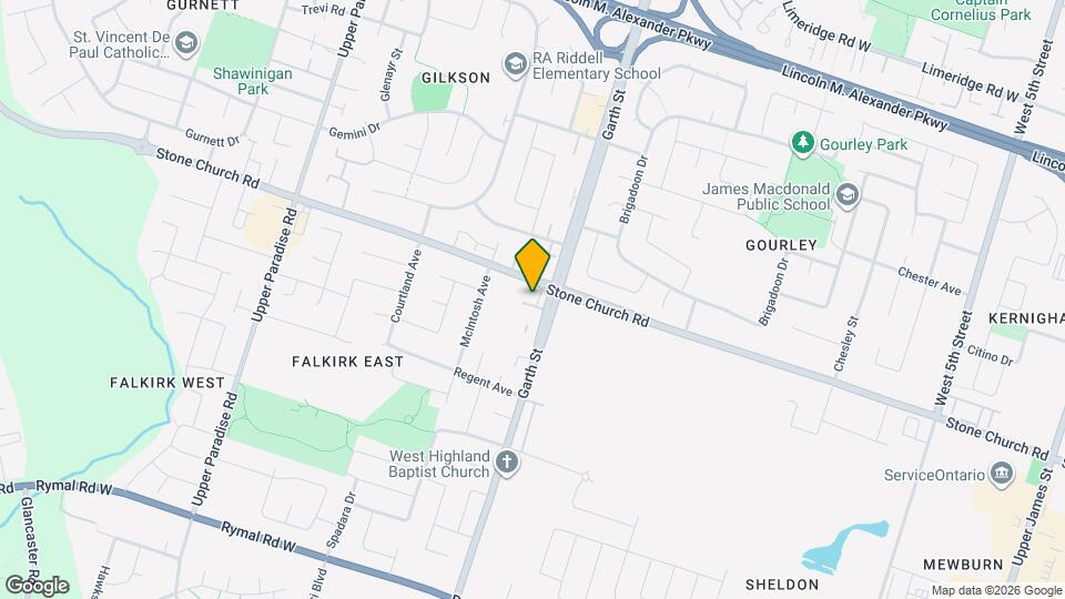 445 Stone Church Rd W Map and Location Details