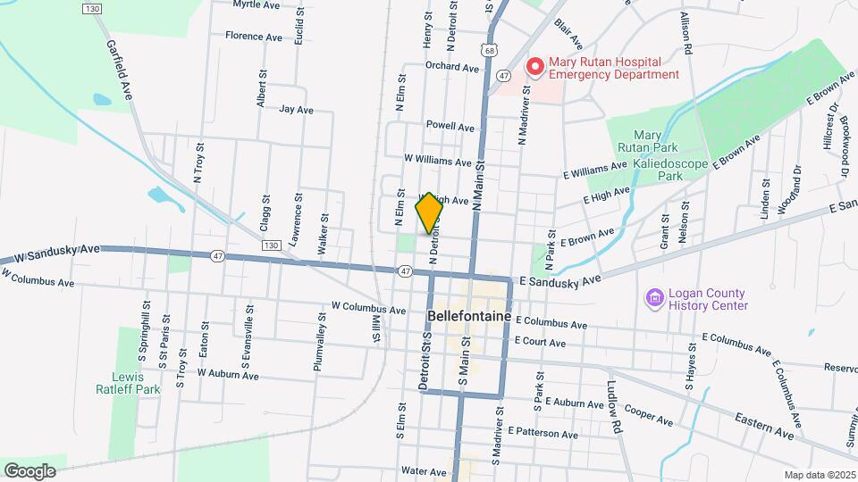 227 N Detroit St Map and Location Details