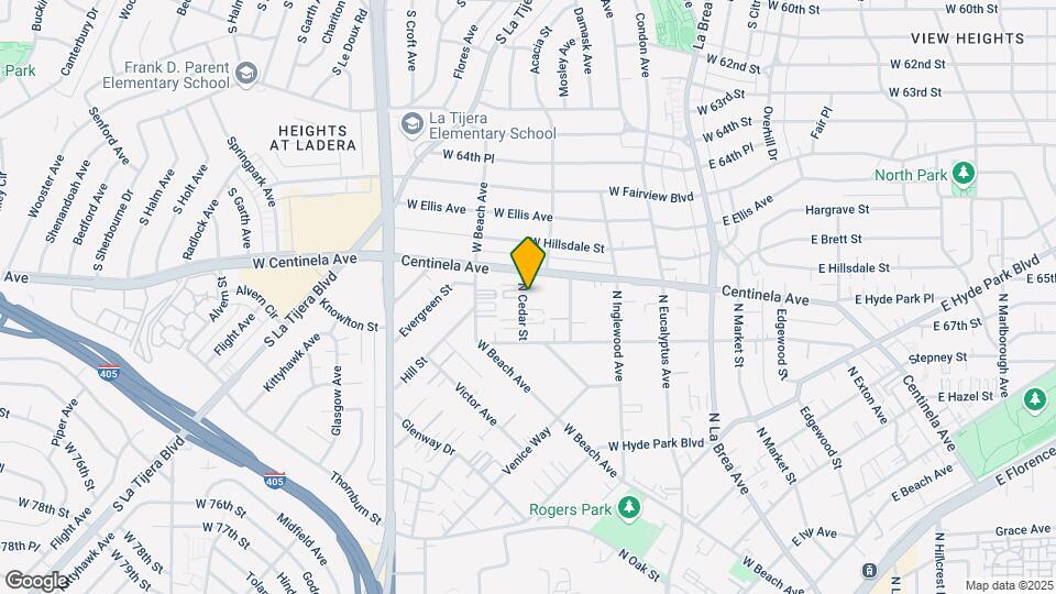 940 N Cedar St Map and Location Details