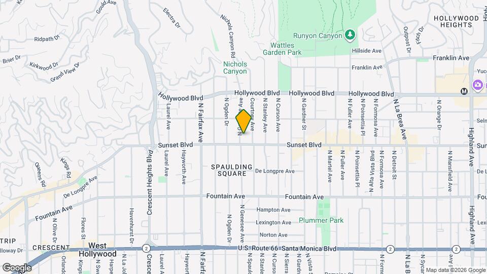 1516 N Genesee Ave Mapa y Detalles de la Ubicación