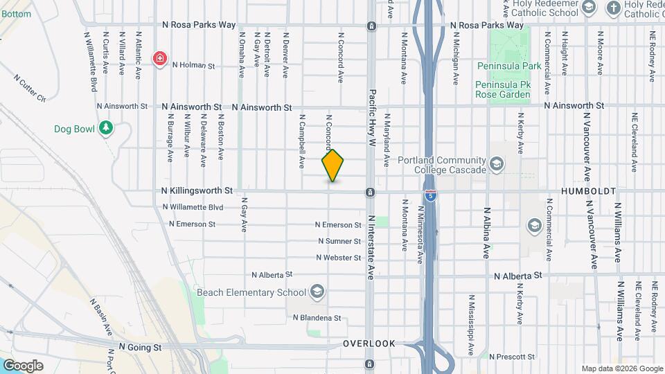 1653-1657-1657 N Killingsworth St Map and Location Details