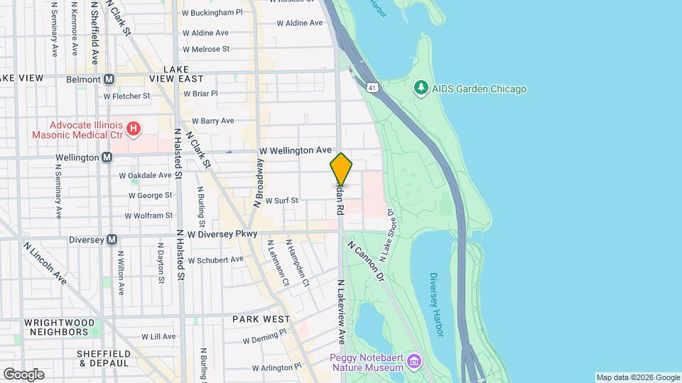 2913 N Sheridan Rd Map and Location Details