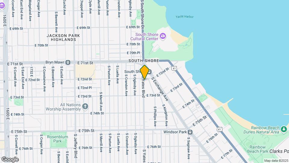 7213 S Yates Blvd Map and Location Details