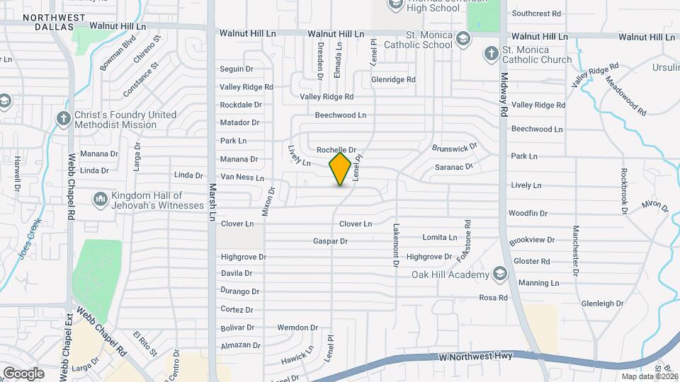 3884 Van Ness Ln Map and Location Details