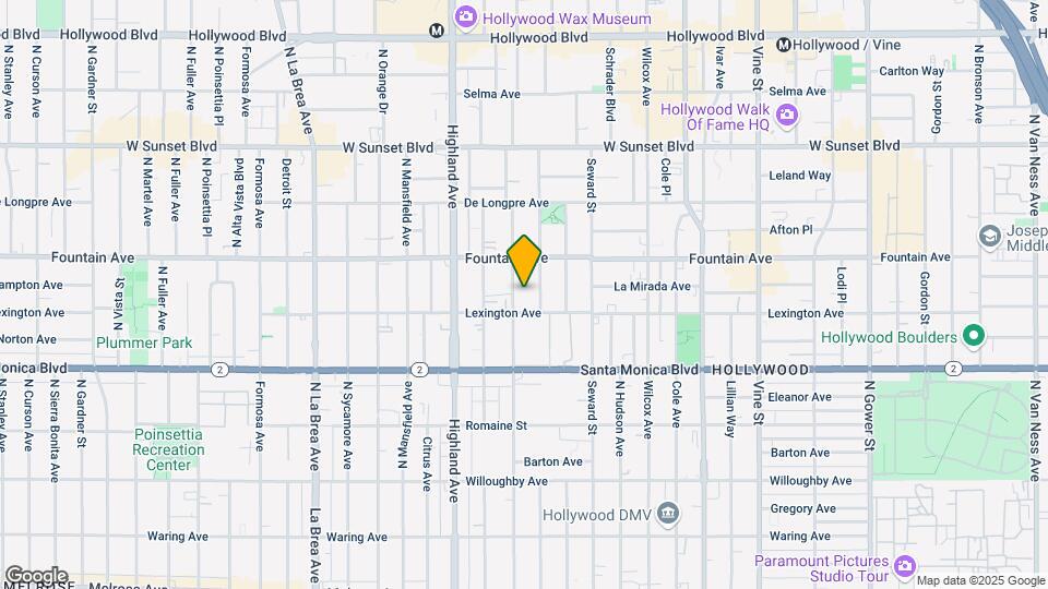 1216 N Las Palmas Ave Mapa y Detalles de la Ubicación