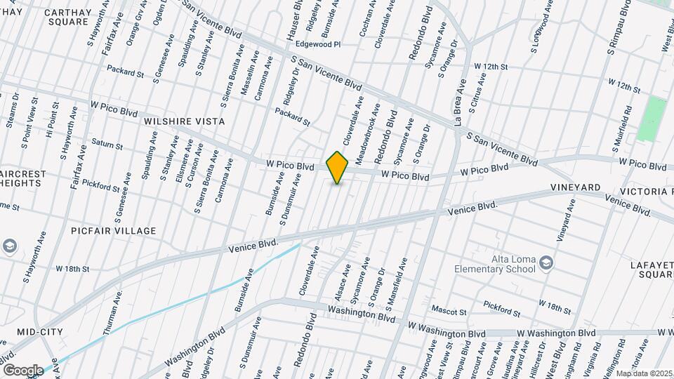 1432 S Cloverdale Ave Mapa y Detalles de la Ubicación