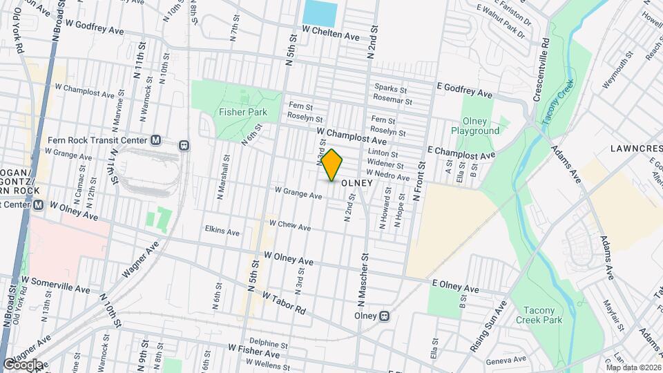 5824 N American St Map and Location Details