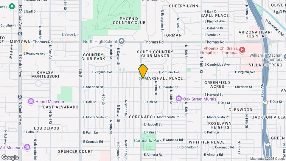 2517 N 12th St Map and Location Details