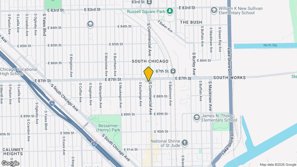 8714 S Commercial Ave Mapa y Detalles de la Ubicación