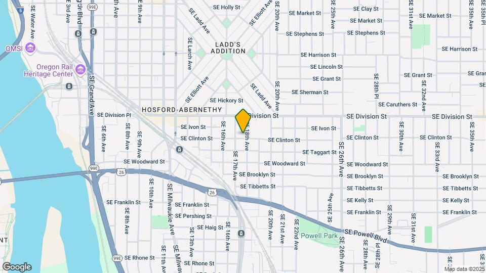 1721 SE Clinton St Map and Location Details
