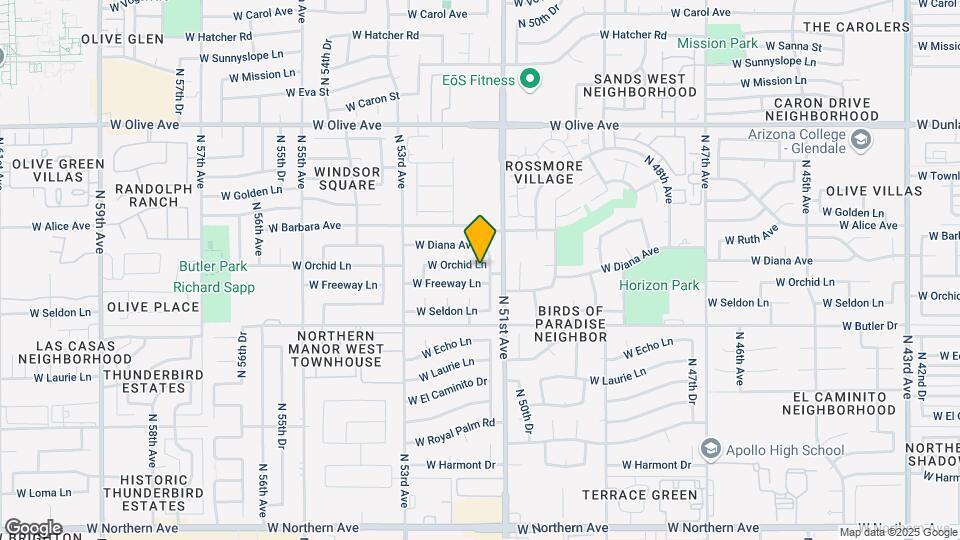 5115 W Orchid Ln Map and Location Details