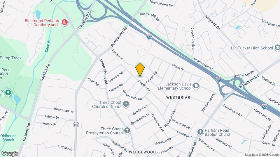 9506 Overhill Rd Map and Location Details