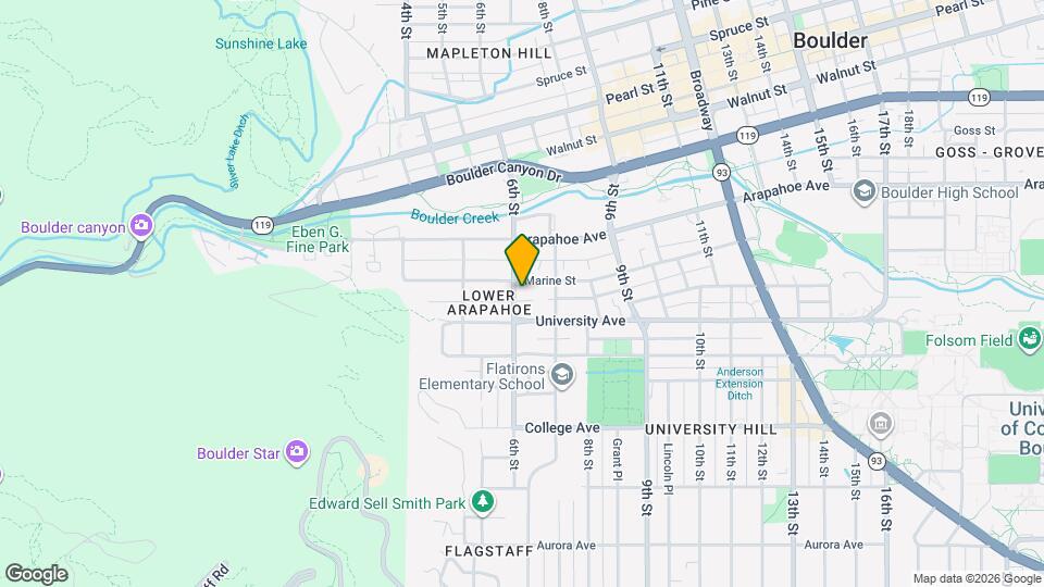 616 Marine St Mapa y Detalles de la Ubicación