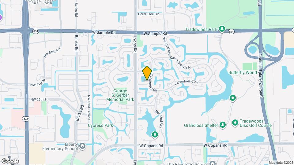 3313 Carambola Cir S Map and Location Details