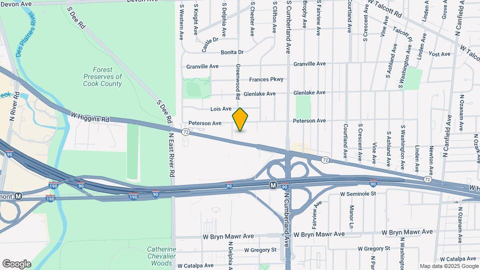 1100 Higgins Rd Map and Location Details