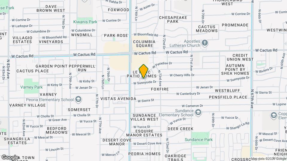 11812 N 74th Ave Map and Location Details