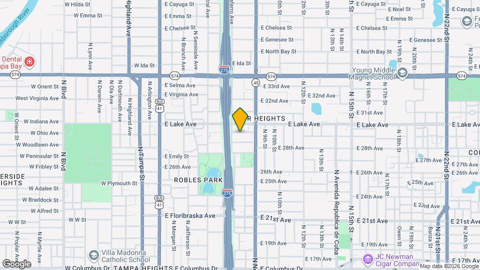 809 E Baker St Map and Location Details