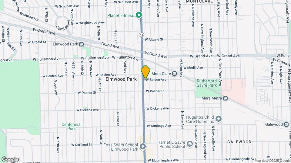 2235 N Harlem Ave Map and Location Details