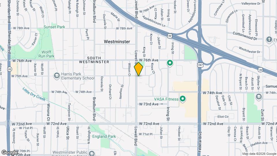 7488 Lowell Blvd Map and Location Details