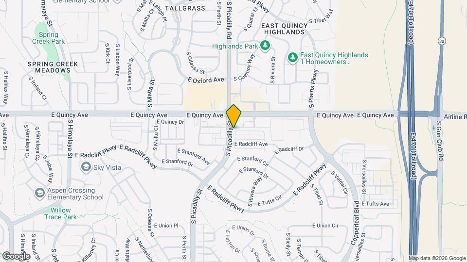 21755 E Quincy Cir Map and Location Details