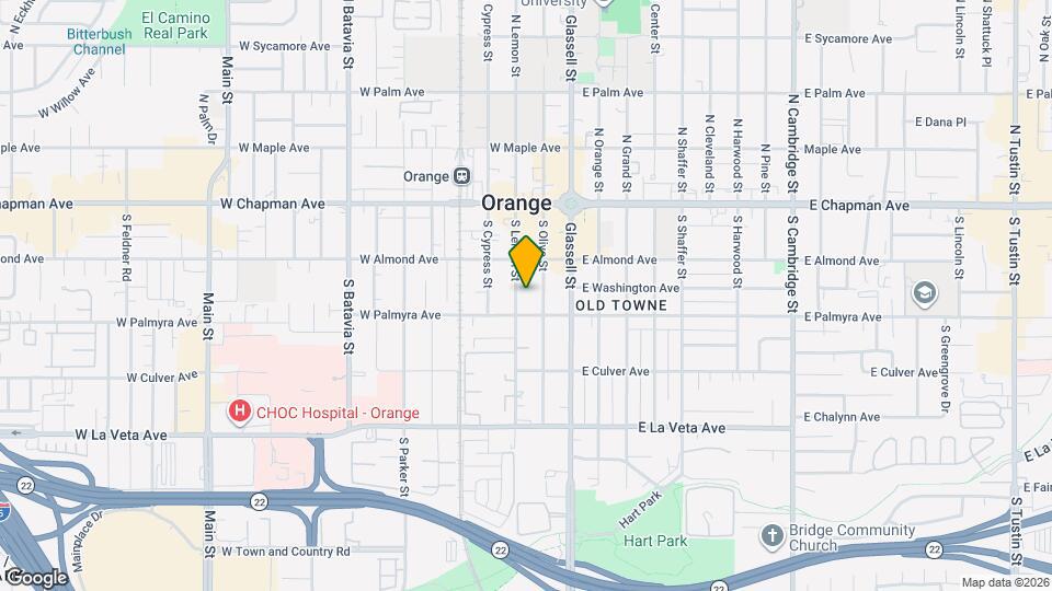 263 S Lemon St, Unit Unit #B Map and Location Details